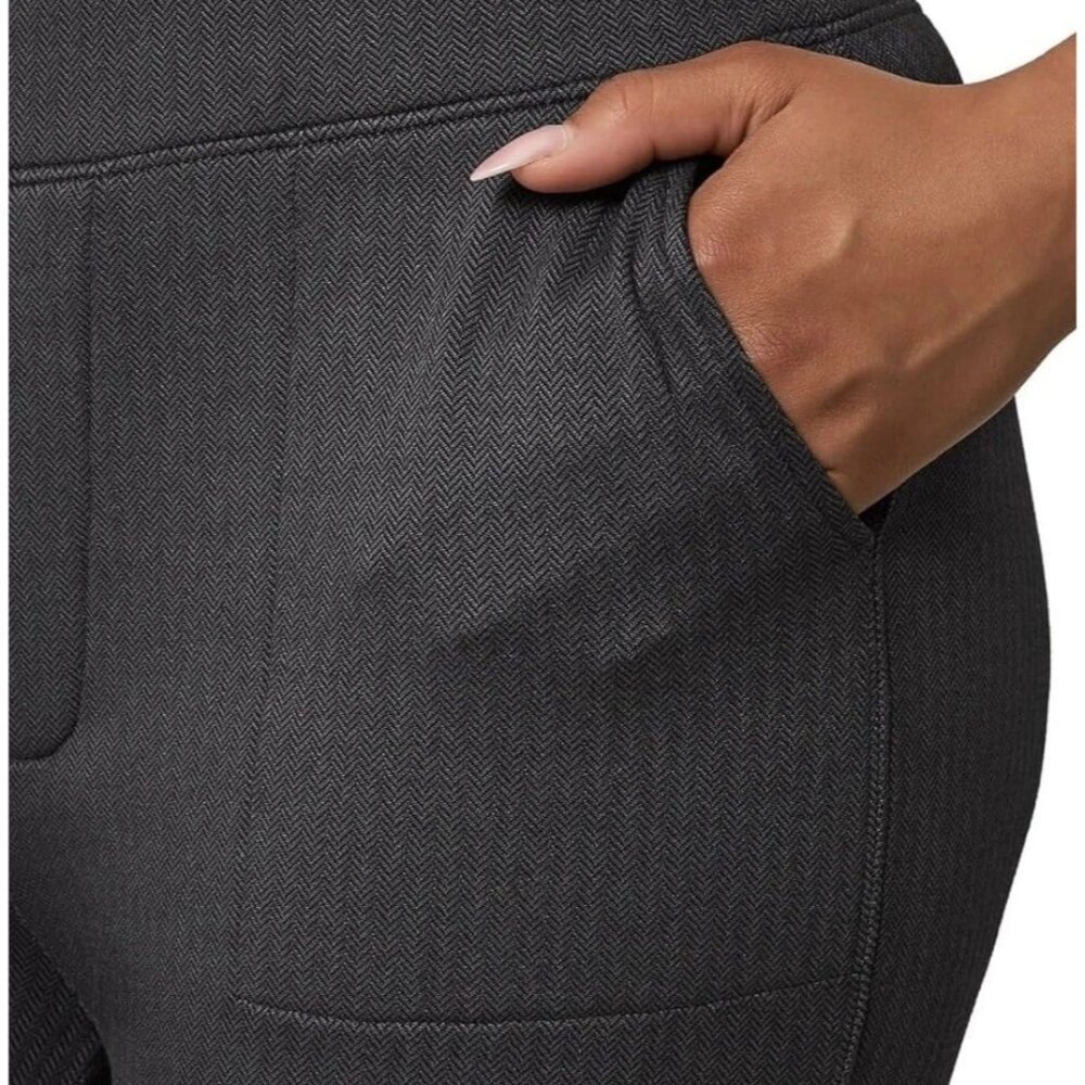 New Mondetta L High-Rise Pull-on Herringbone Straight Leg Stretch Wicking Pants - Picture 2 of 6